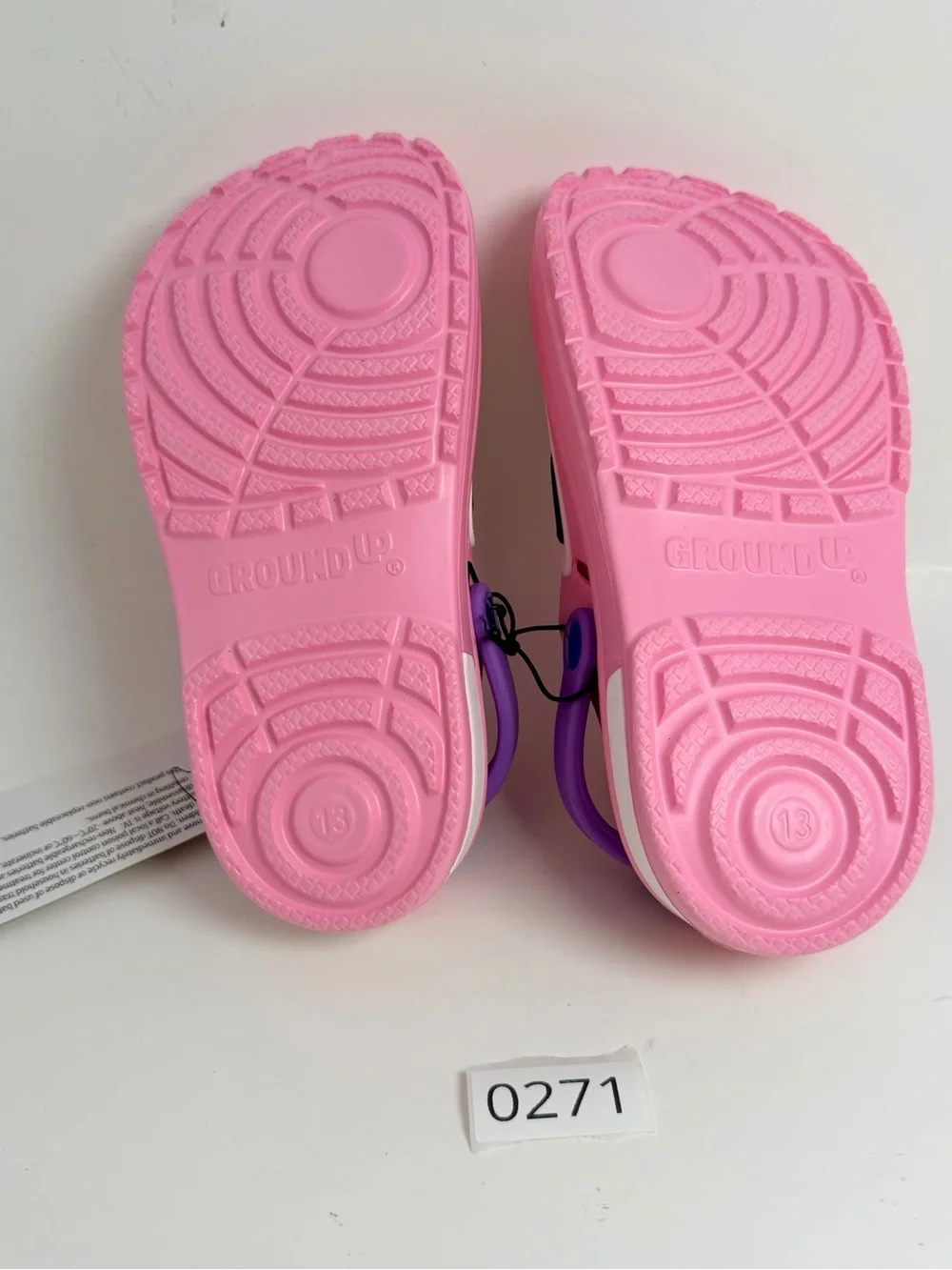 Kids' Pink Unicorn Slip-On Clog Sandals with Purple Heel Strap